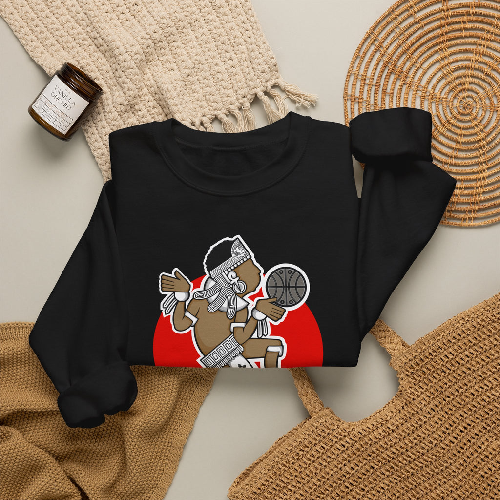 Aztec Hooper (Red) – Original Aztec Wear Basketball Fleece Crewneck Sweatshirt