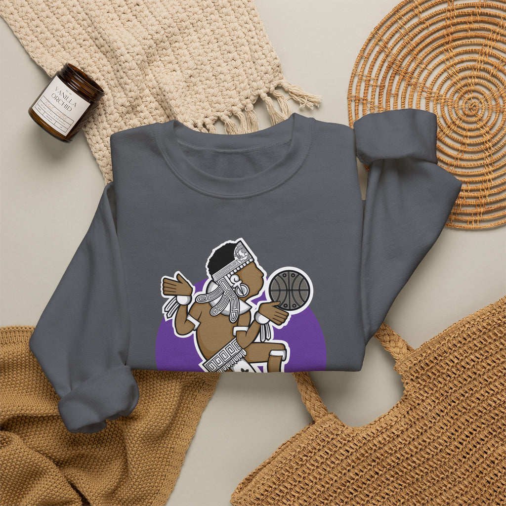 Aztec Hooper (Purple) – Original Aztec Wear Basketball Fleece Crewneck Sweatshirt