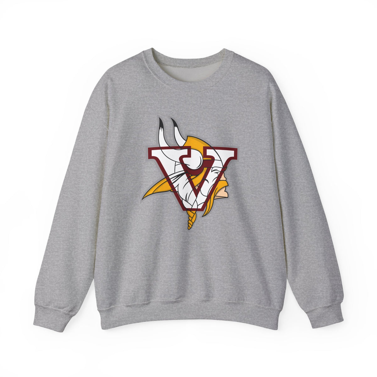 Valley Vikings Classic Logo Spirit Fleece Crewneck Sweatshirt