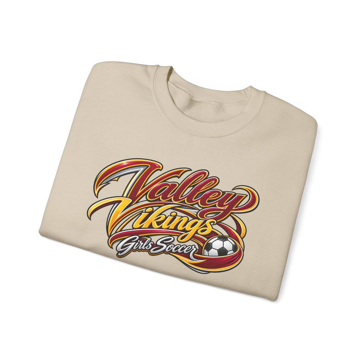 Valley Vikings Girls Soccer Spirit Fleece Crewneck Sweatshirt