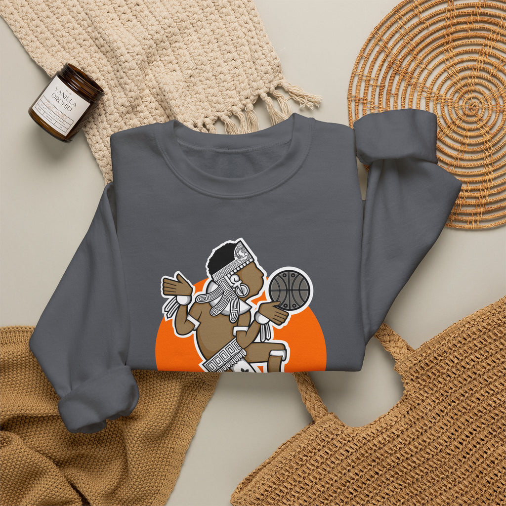 Aztec Hooper (Orange) – Original Aztec Wear Basketball Fleece Crewneck Sweatshirt