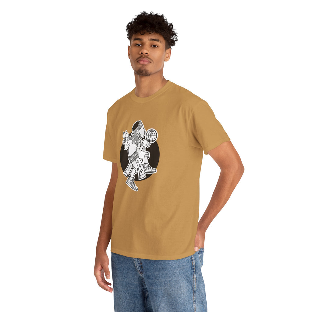 Aztec Hooper (Black & White) – Original Aztec Wear Basketball T-Shirt