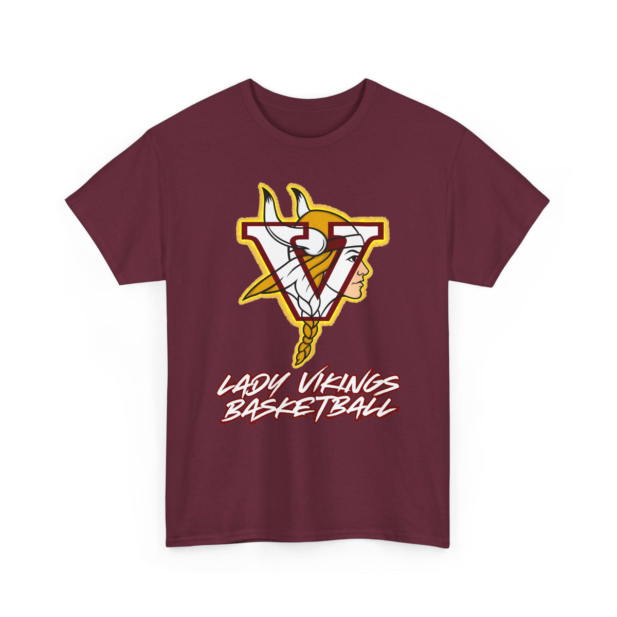 Valley Lady Vikings Basketball Classic Logo Spirit T-Shirt