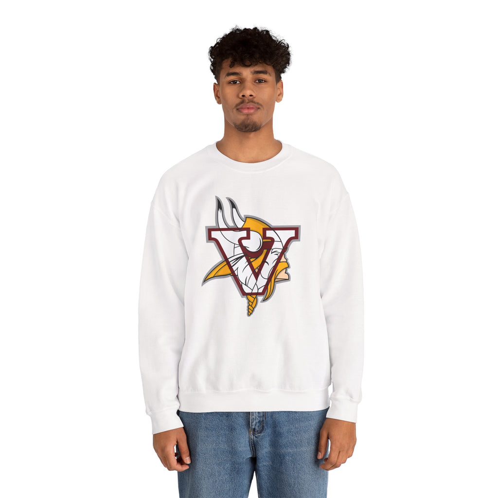 Valley Vikings Classic Logo Spirit Fleece Crewneck Sweatshirt