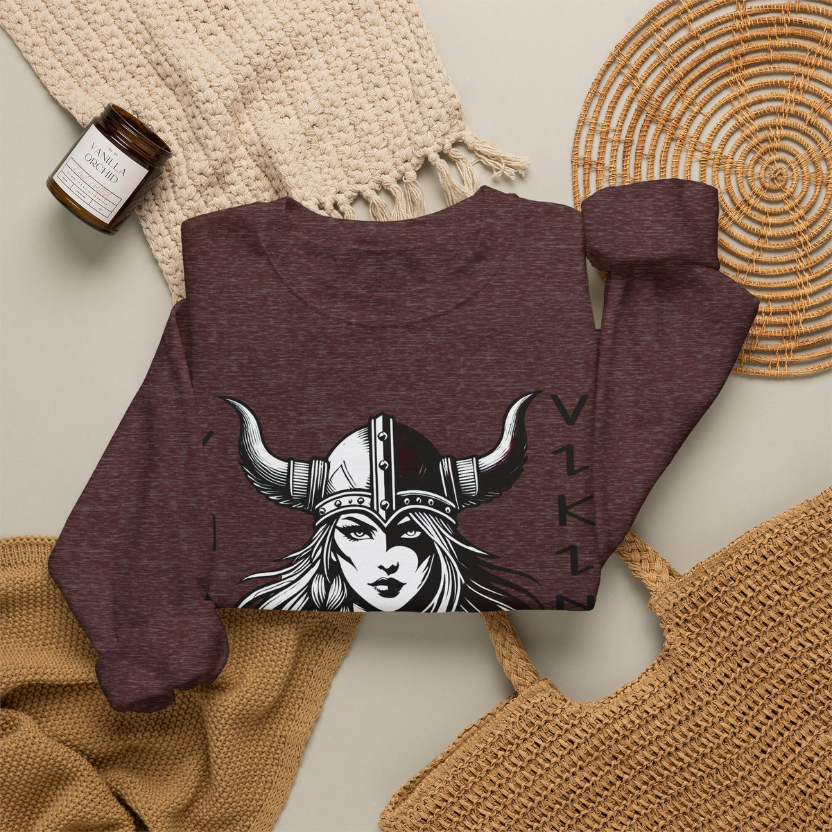 Valley Lady Vikings Basketball Norse Warrior Spirit Fleece Crewneck Sweatshirt