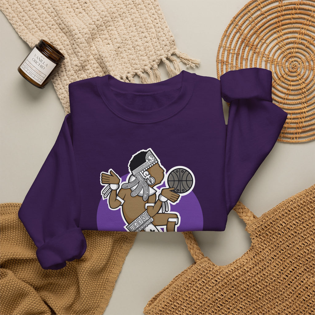 Aztec Hooper (Purple) – Original Aztec Wear Basketball Fleece Crewneck Sweatshirt