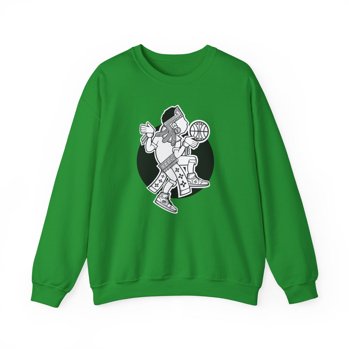 Aztec Hooper (Black & White) – Original Aztec Wear Basketball Fleece Crewneck Sweatshirt