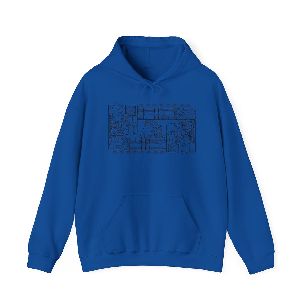 Aztec Wall (Black) – Original Hand-Drawn Aztec Wear Hoodie