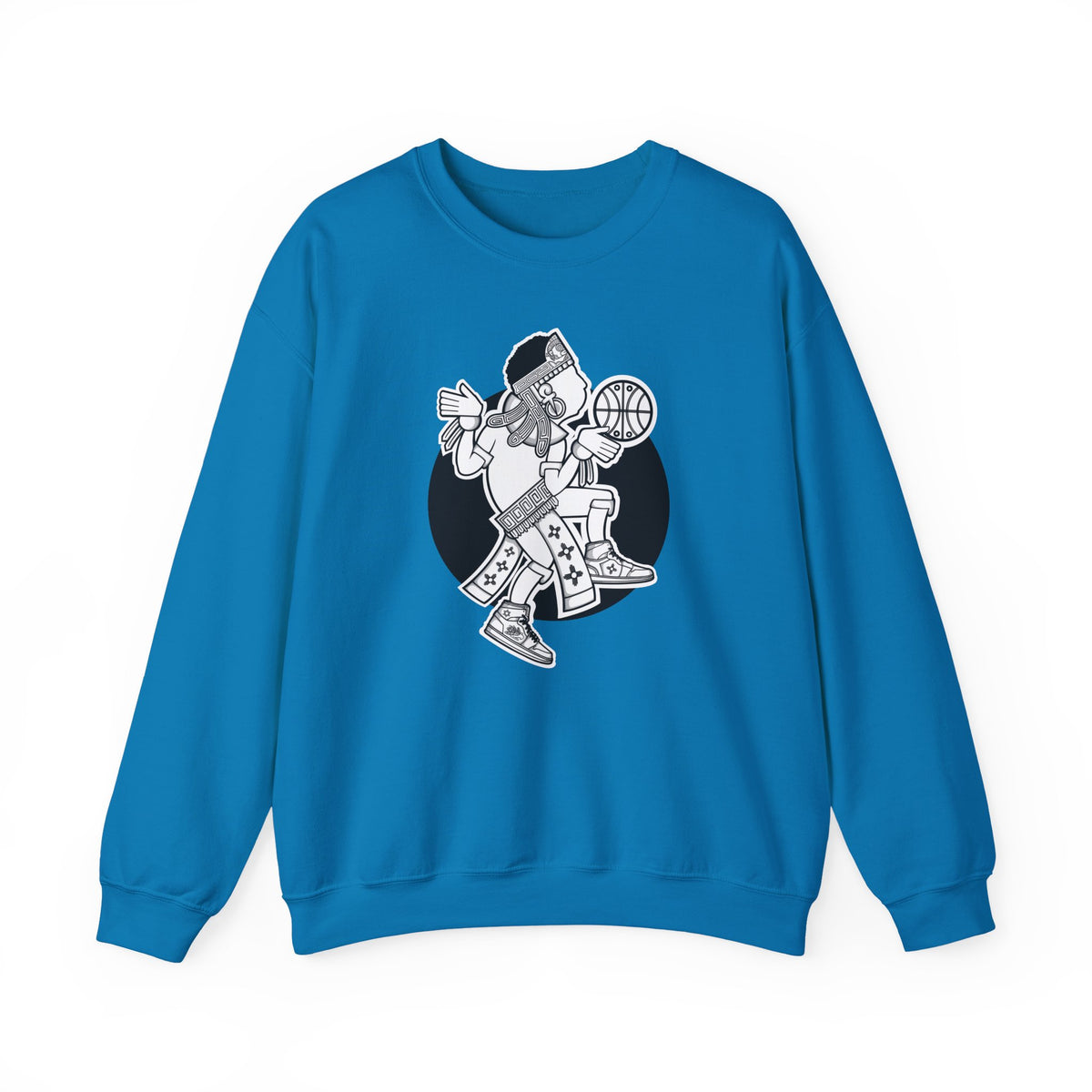 Aztec Hooper (Black & White) – Original Aztec Wear Basketball Fleece Crewneck Sweatshirt