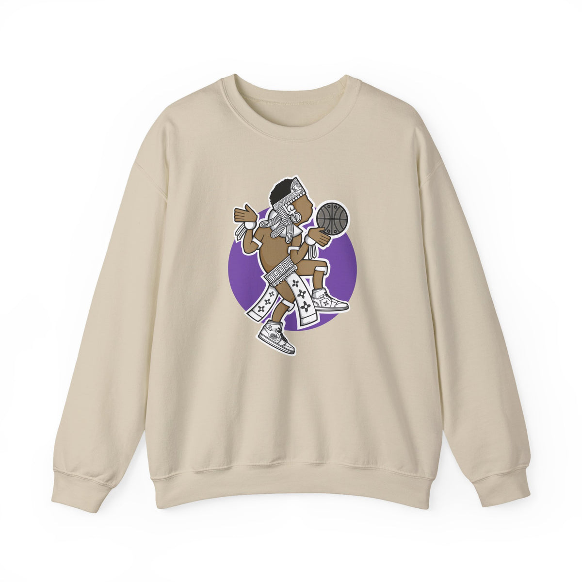 Aztec Hooper (Purple) – Original Aztec Wear Basketball Fleece Crewneck Sweatshirt