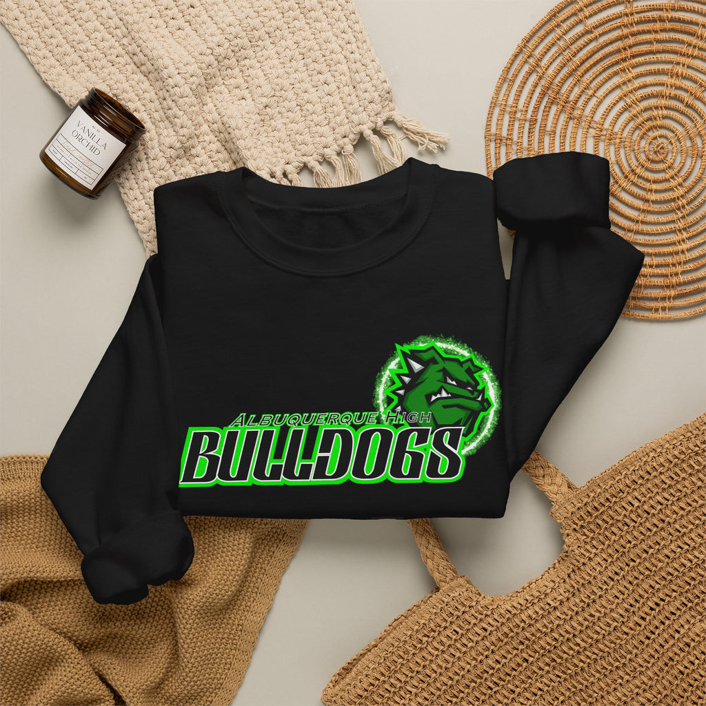 Albuquerque Bulldogs Athletic Mascot Spirit Fleece Crewneck Sweatshirt