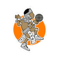 Aztec Hooper (Orange) – Original Aztec Wear Vinyl Kiss-Cut Sticker