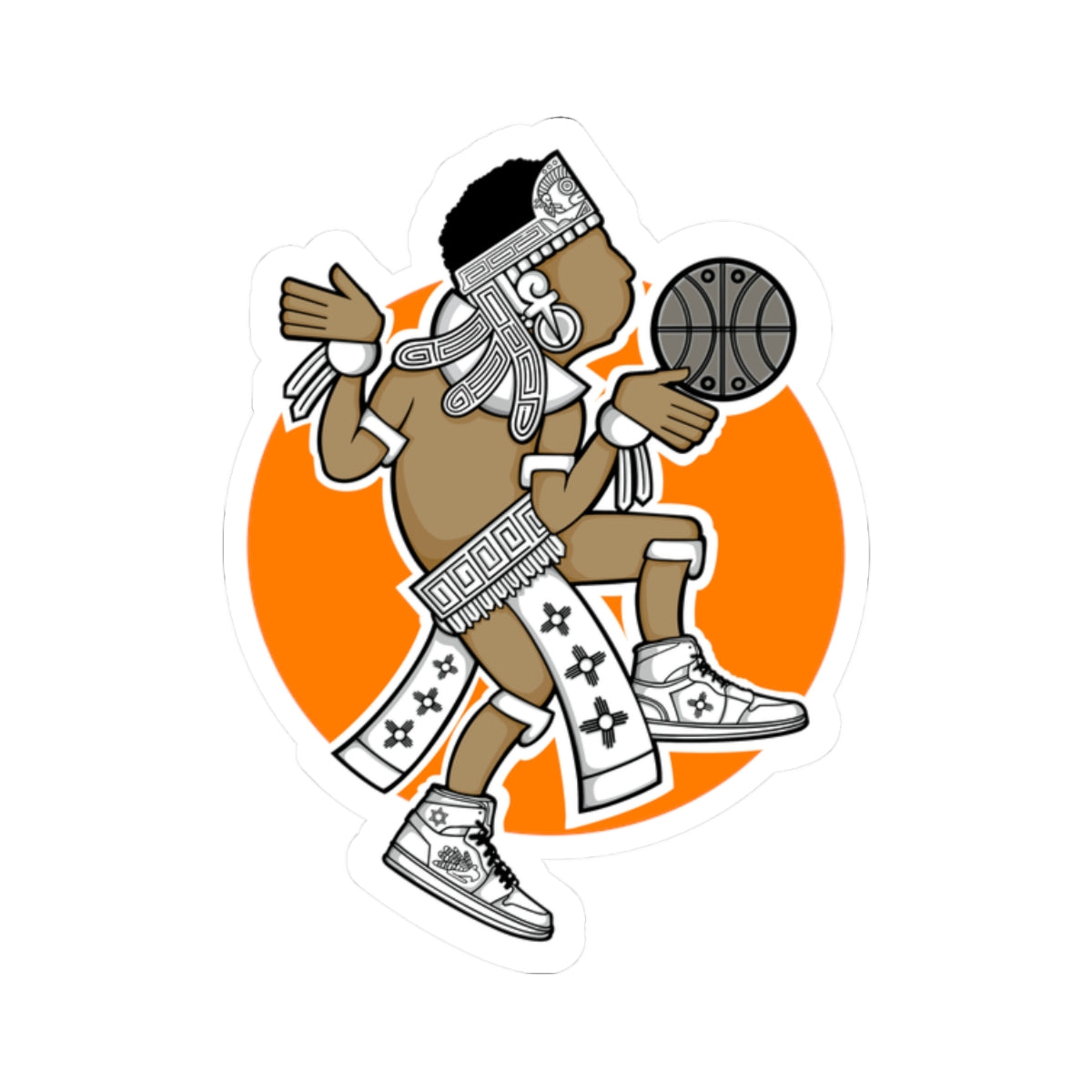 Aztec Hooper (Orange) – Original Aztec Wear Vinyl Kiss-Cut Sticker