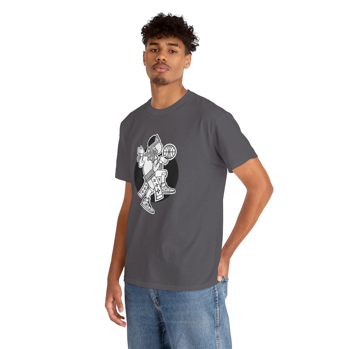 Aztec Hooper (Black & White) – Original Aztec Wear Basketball T-Shirt