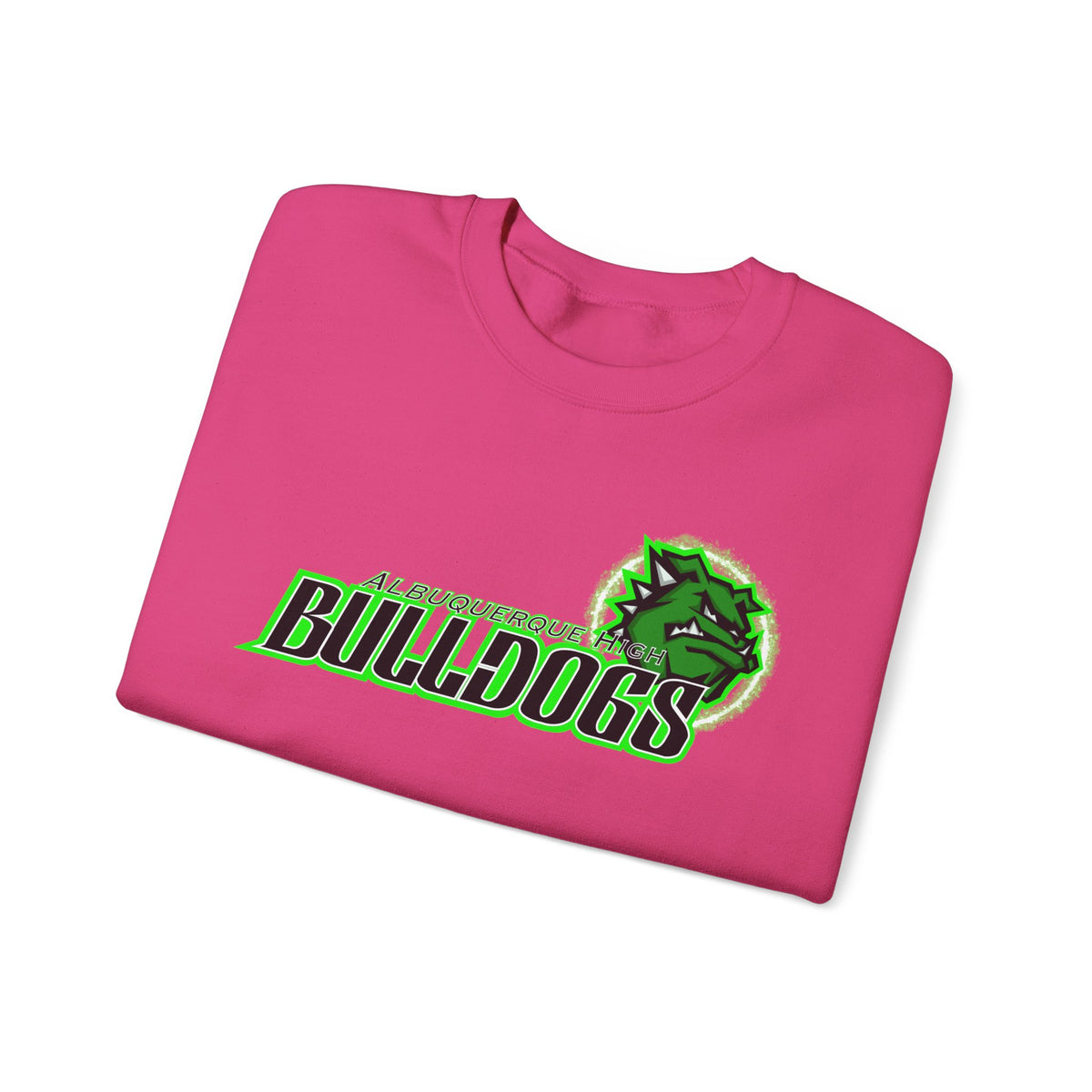 Albuquerque Bulldogs Athletic Mascot Spirit Fleece Crewneck Sweatshirt