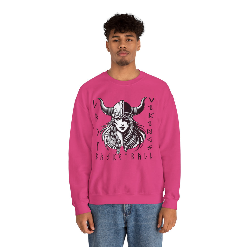 Valley Lady Vikings Basketball Norse Warrior Spirit Fleece Crewneck Sweatshirt