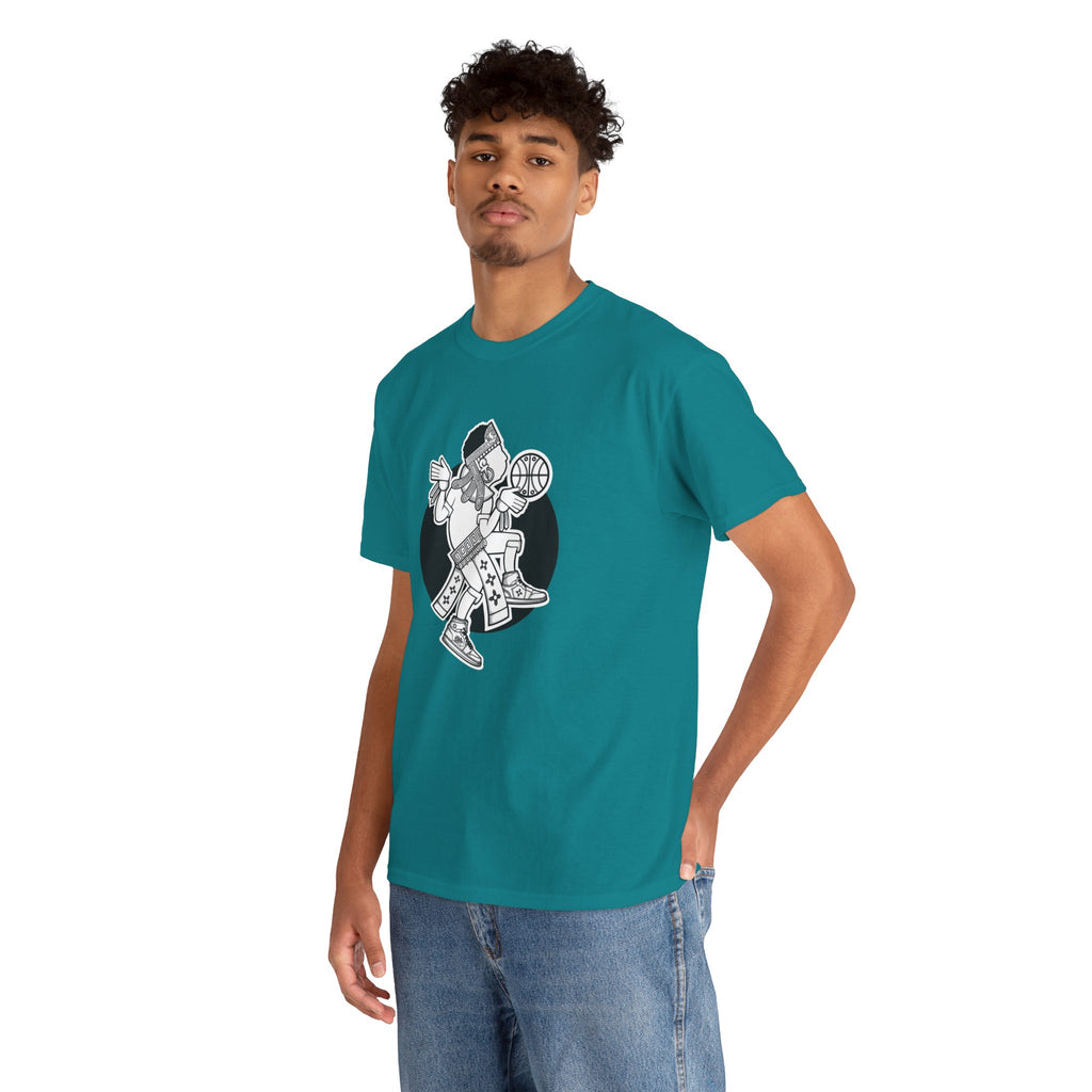 Aztec Hooper (Black & White) – Original Aztec Wear Basketball T-Shirt
