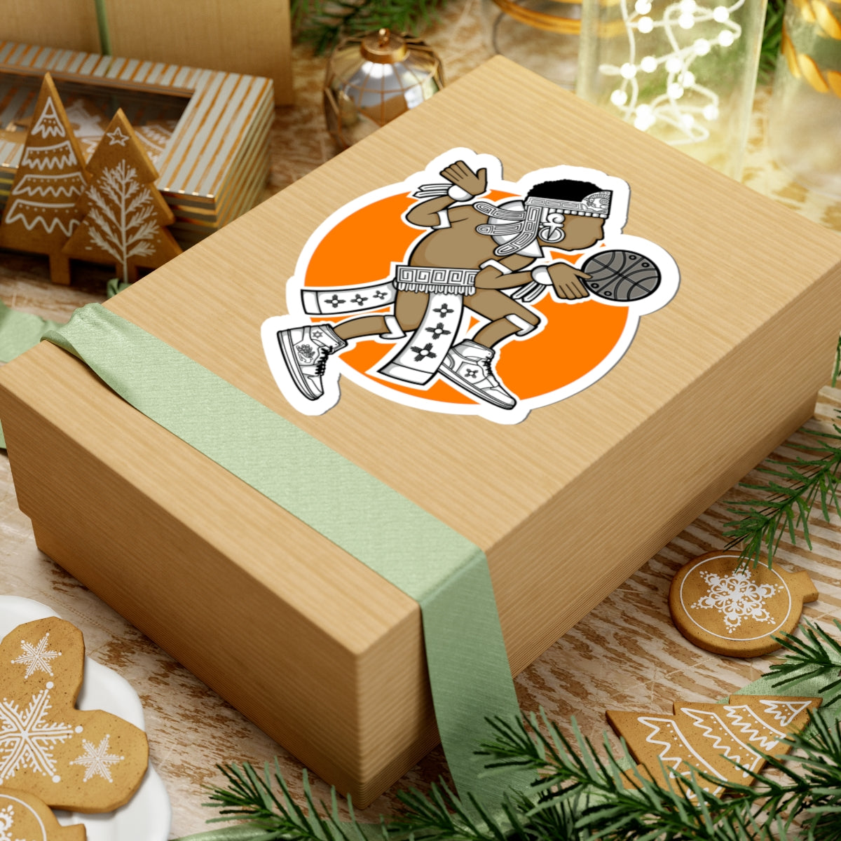 Aztec Hooper (Orange) – Original Aztec Wear Vinyl Kiss-Cut Sticker