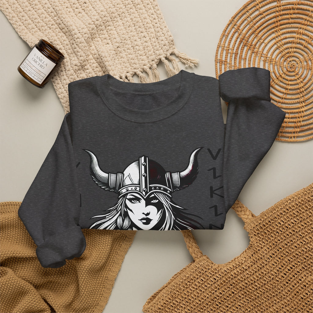 Valley Lady Vikings Basketball Norse Warrior Spirit Fleece Crewneck Sweatshirt