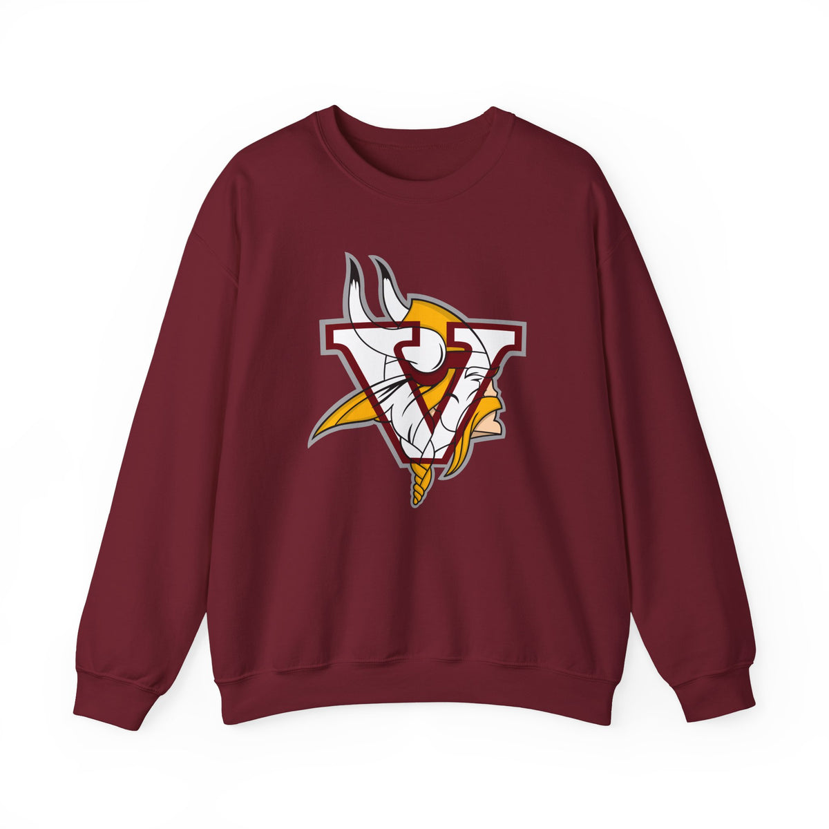 Valley Vikings Classic Logo Spirit Fleece Crewneck Sweatshirt