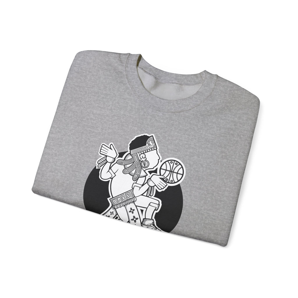 Aztec Hooper (Black & White) – Original Aztec Wear Basketball Fleece Crewneck Sweatshirt