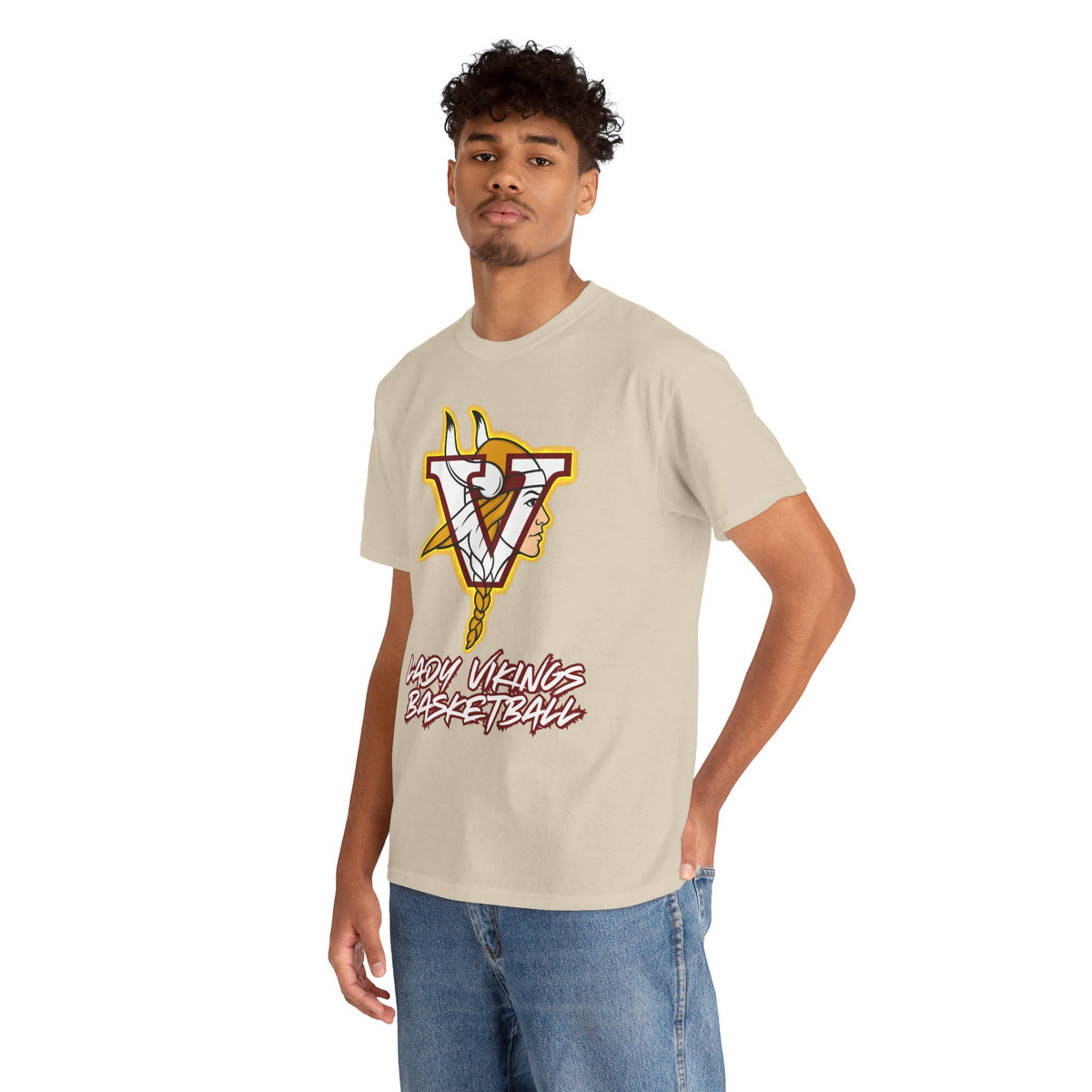Valley Lady Vikings Basketball Classic Logo Spirit T-Shirt