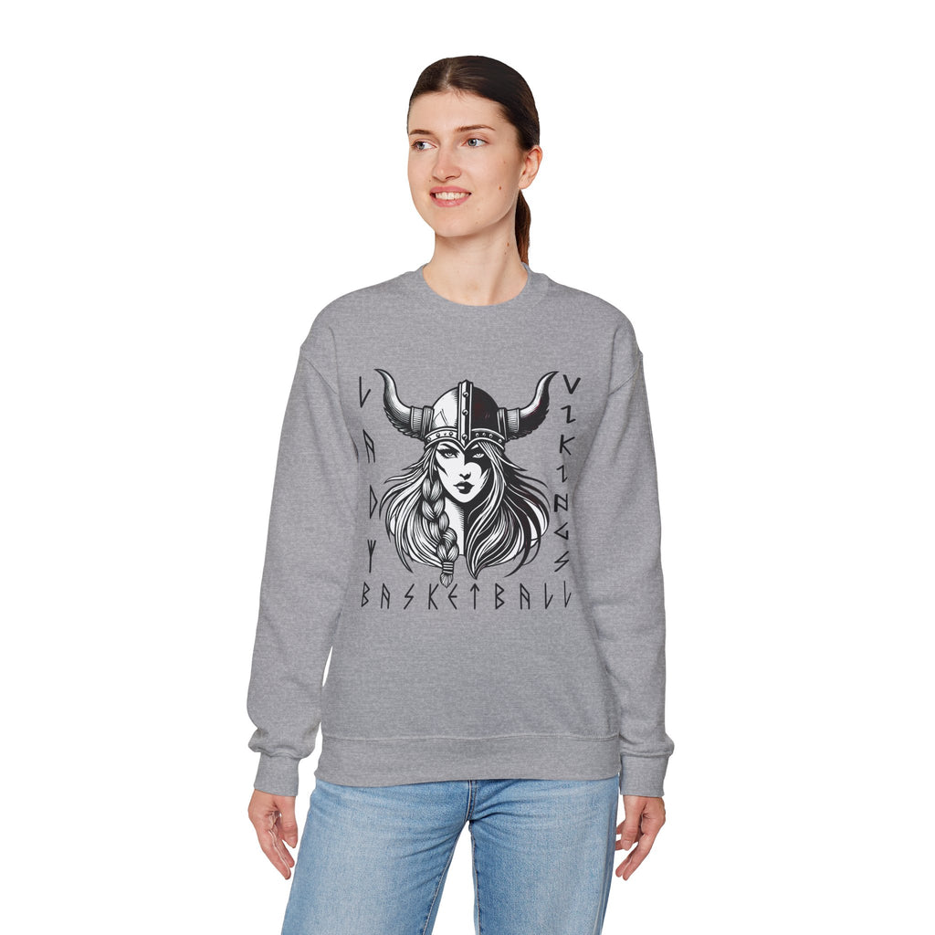 Valley Lady Vikings Basketball Norse Warrior Spirit Fleece Crewneck Sweatshirt