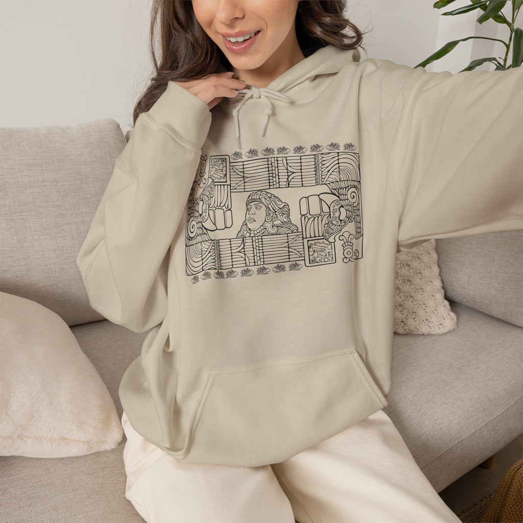 Aztec Wall (Black) – Original Hand-Drawn Aztec Wear Hoodie