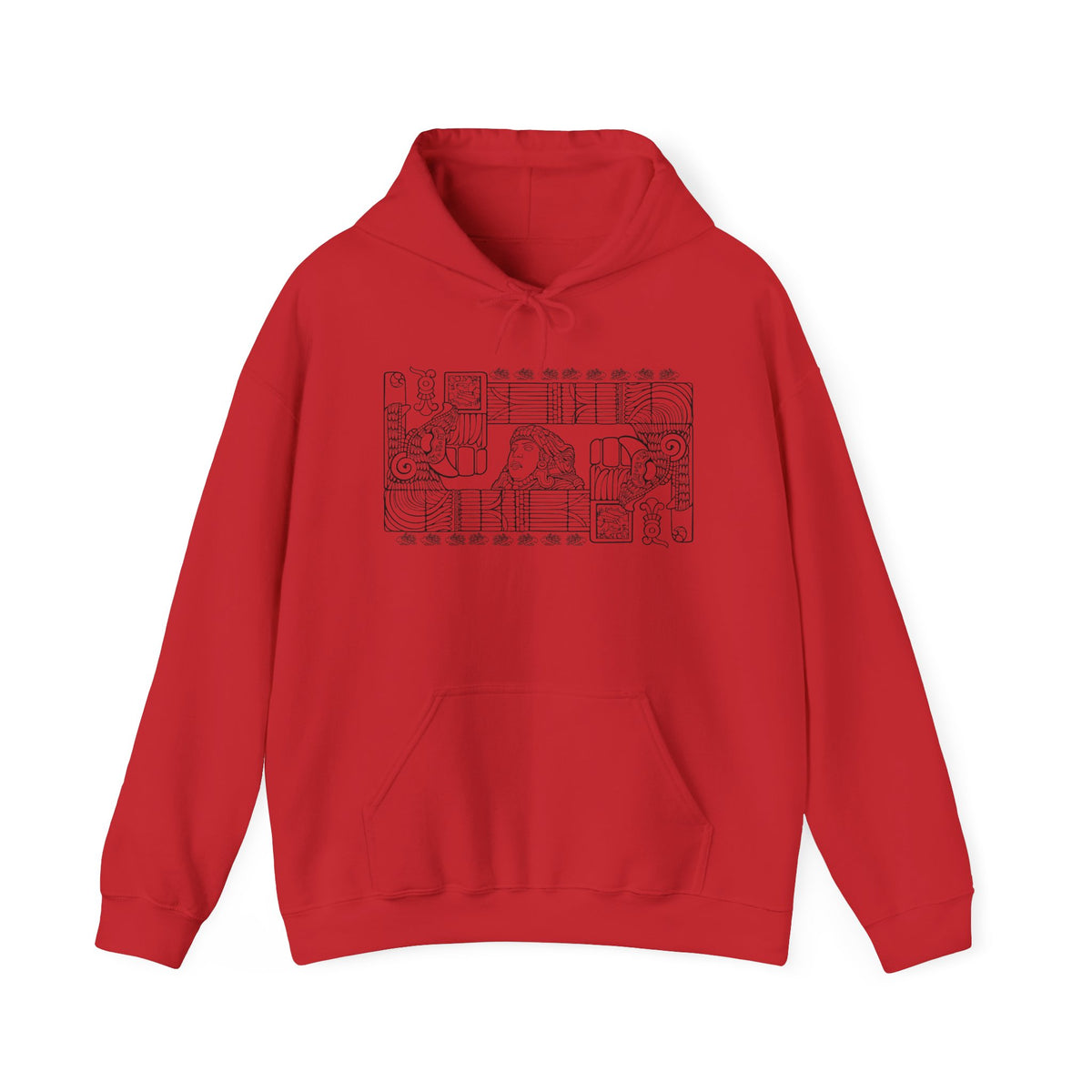 Aztec Wall (Black) – Original Hand-Drawn Aztec Wear Hoodie