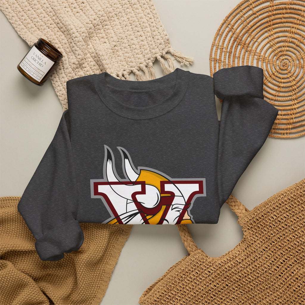 Valley Vikings Classic Logo Spirit Fleece Crewneck Sweatshirt