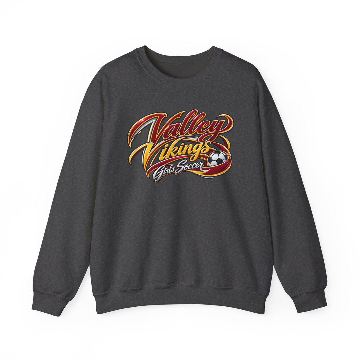 Valley Vikings Girls Soccer Spirit Fleece Crewneck Sweatshirt
