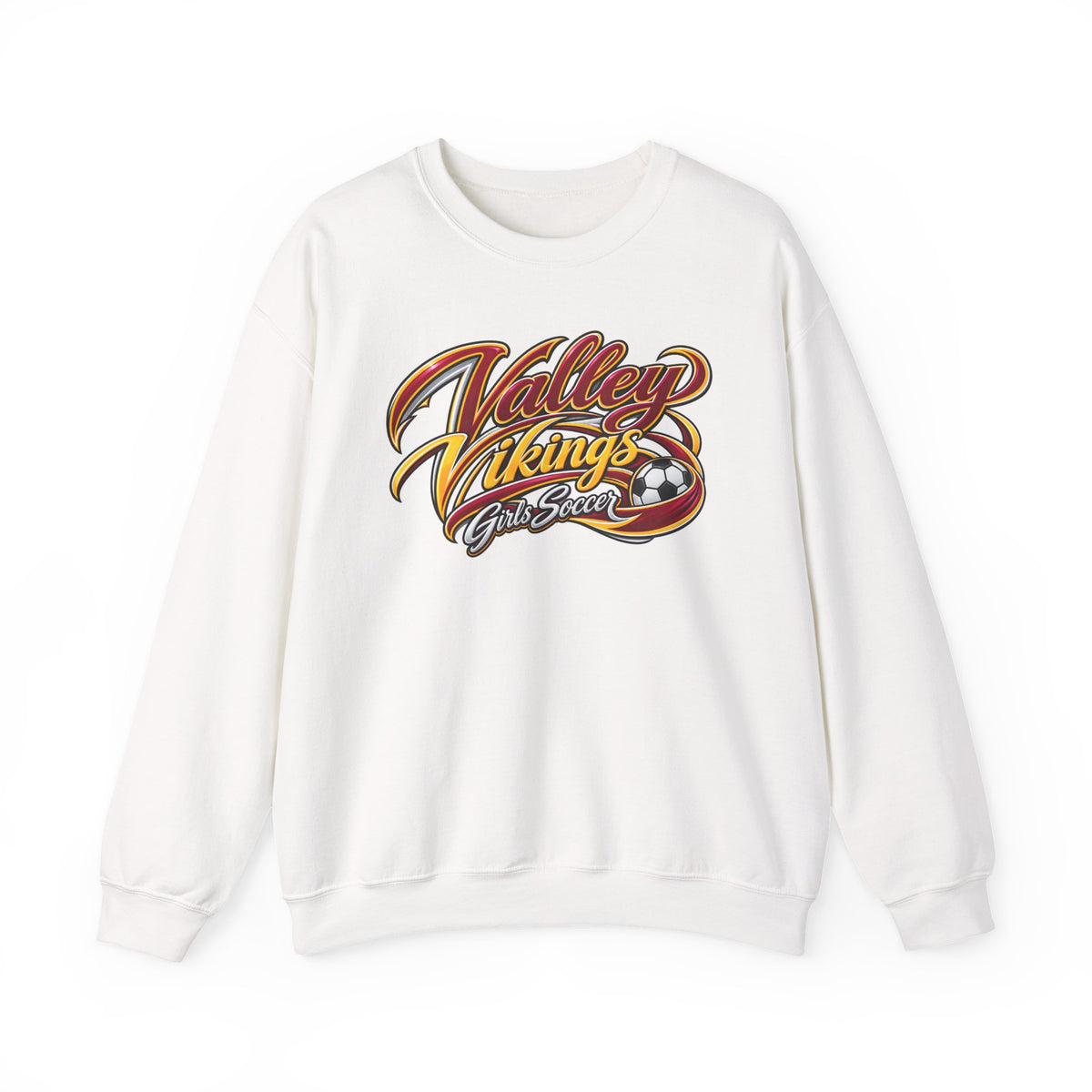 Valley Vikings Girls Soccer Spirit Fleece Crewneck Sweatshirt