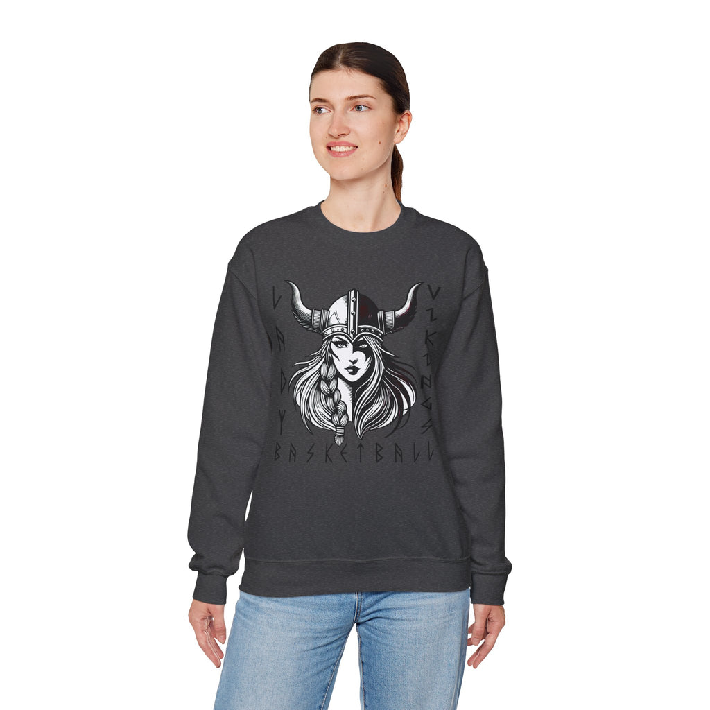 Valley Lady Vikings Basketball Norse Warrior Spirit Fleece Crewneck Sweatshirt
