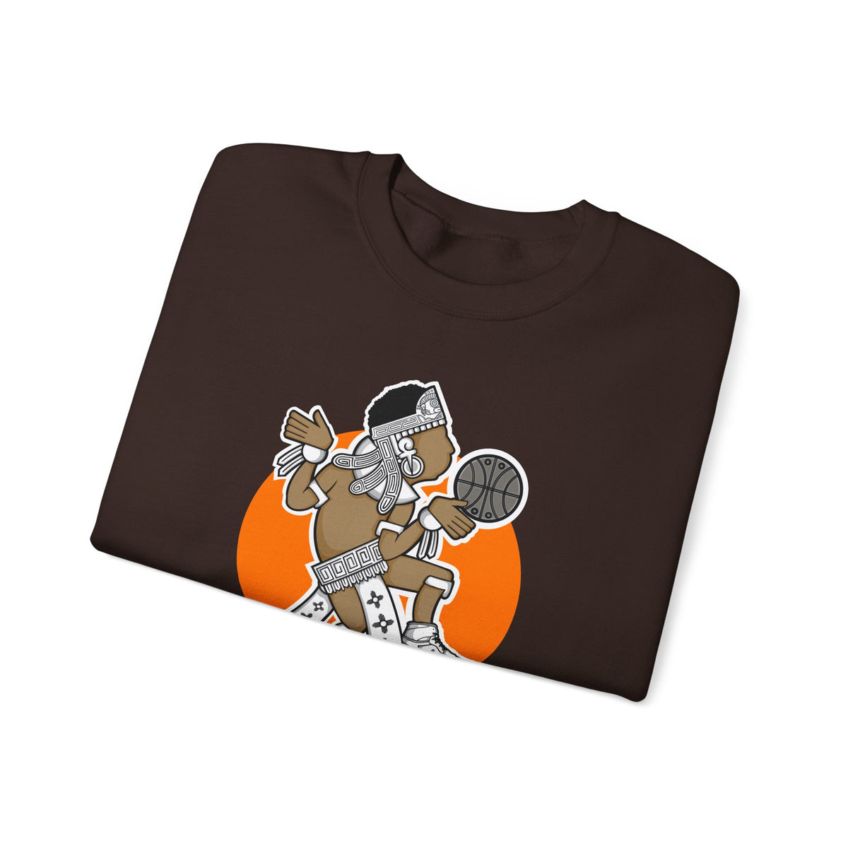 Aztec Hooper (Orange) – Original Aztec Wear Basketball Fleece Crewneck Sweatshirt