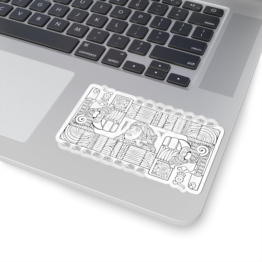 Aztec Wall (Black) – Original Hand-Drawn Aztec Wear Vinyl Kiss-Cut Sticker