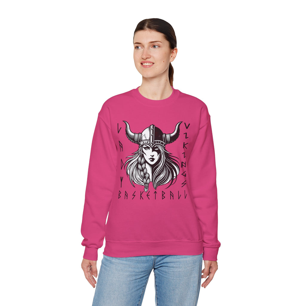 Valley Lady Vikings Basketball Norse Warrior Spirit Fleece Crewneck Sweatshirt