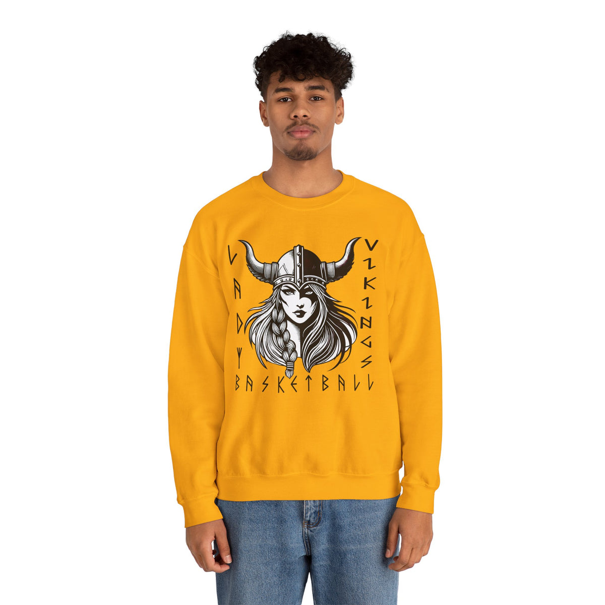 Valley Lady Vikings Basketball Norse Warrior Spirit Fleece Crewneck Sweatshirt