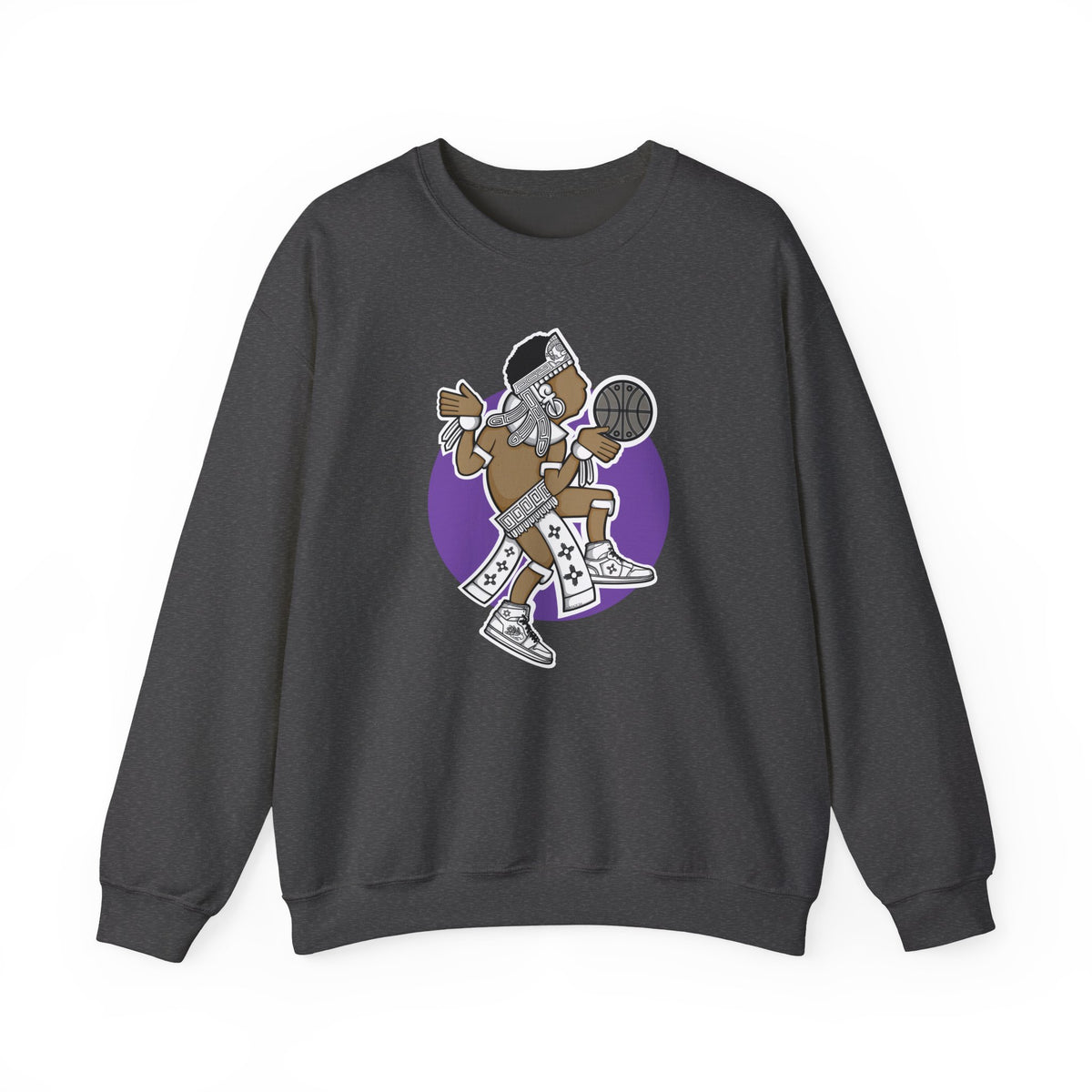 Aztec Hooper (Purple) – Original Aztec Wear Basketball Fleece Crewneck Sweatshirt