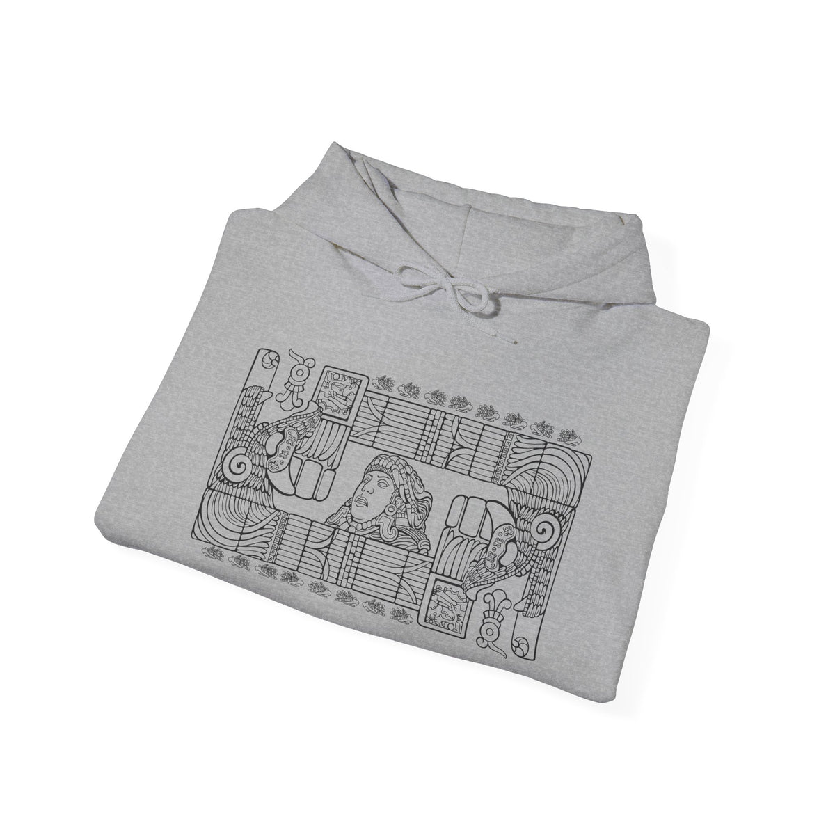 Aztec Wall (Black) – Original Hand-Drawn Aztec Wear Hoodie