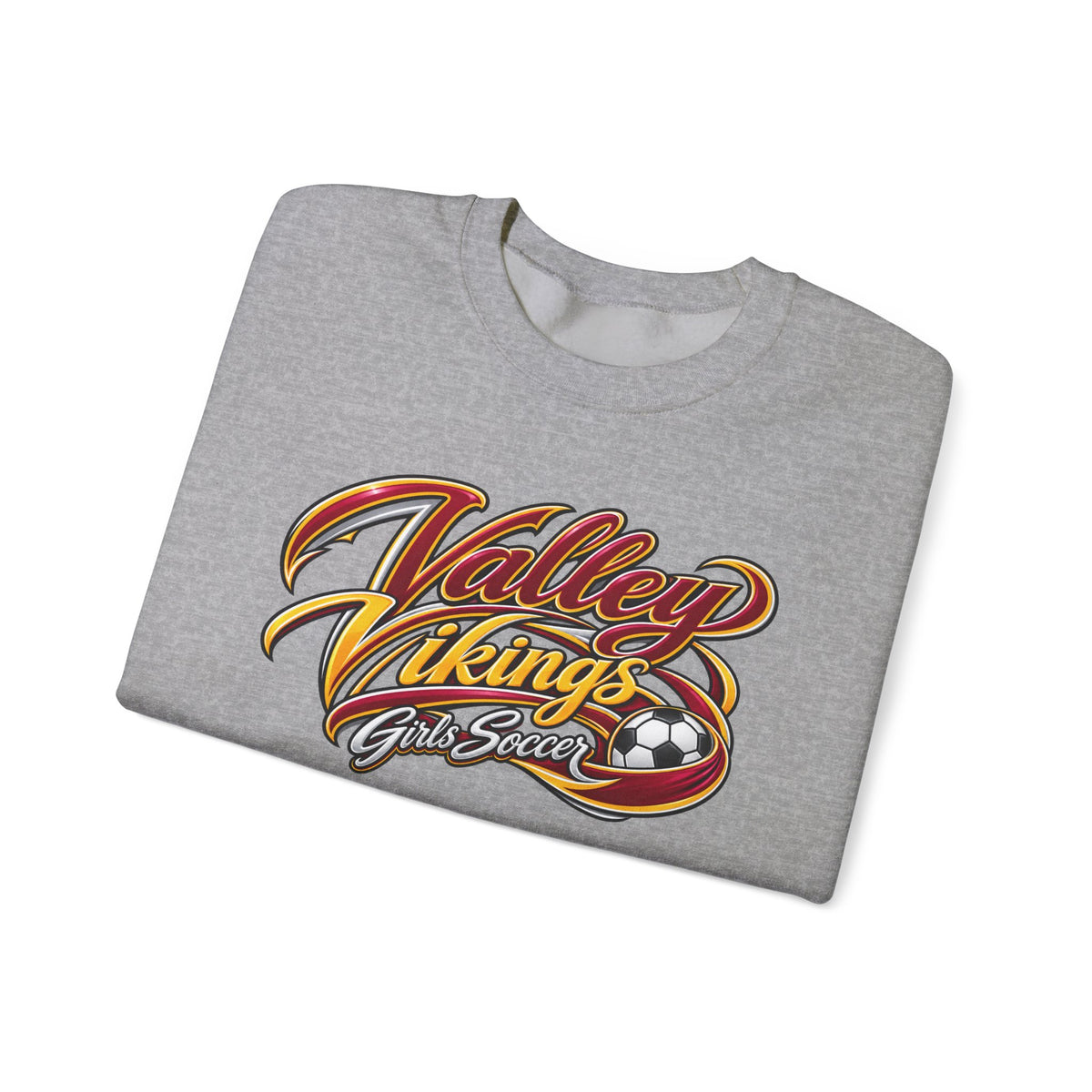 Valley Vikings Girls Soccer Spirit Fleece Crewneck Sweatshirt
