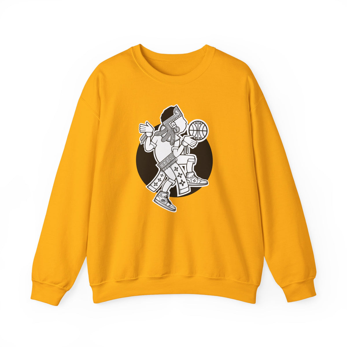 Aztec Hooper (Black & White) – Original Aztec Wear Basketball Fleece Crewneck Sweatshirt