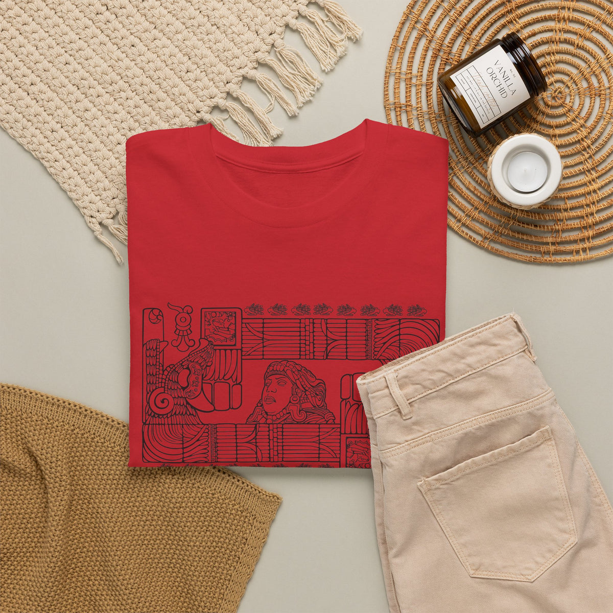Aztec Wall (Black) – Original Hand-Drawn Aztec Wear T-Shirt