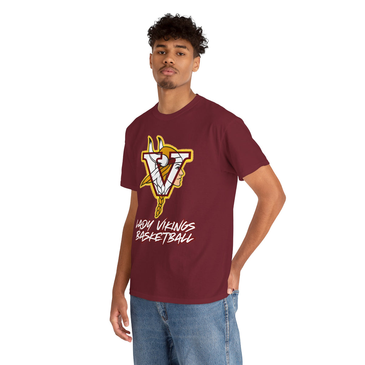 Valley Lady Vikings Basketball Classic Logo Spirit T-Shirt