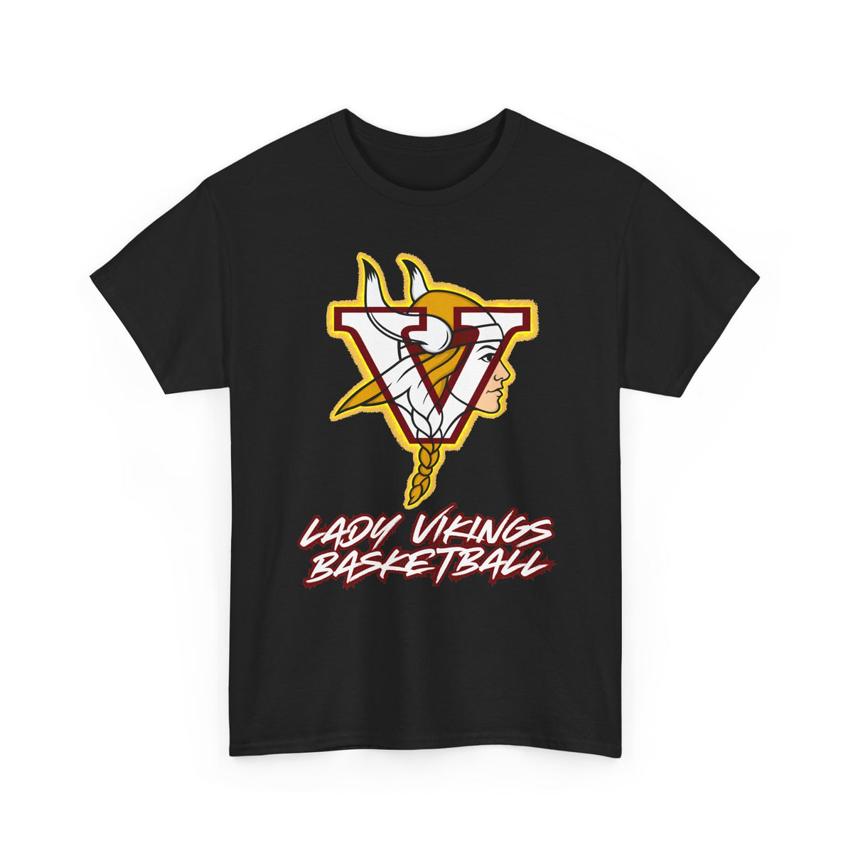Valley Lady Vikings Basketball Classic Logo Spirit T-Shirt