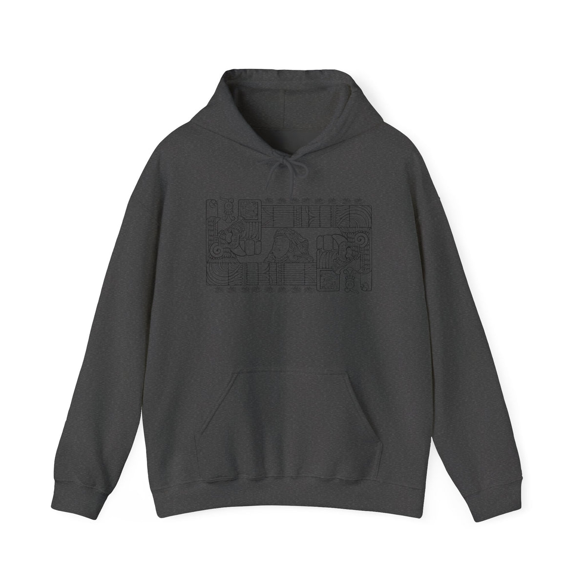 Aztec Wall (Black) – Original Hand-Drawn Aztec Wear Hoodie