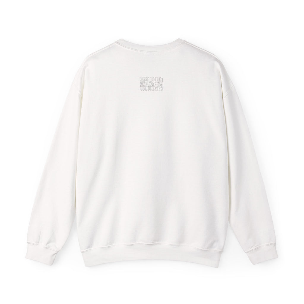 Aztec Wall (Black) – Original Hand-Drawn Aztec Wear Fleece Crewneck Sweatshirt