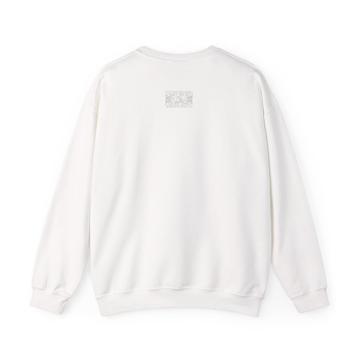 Aztec Wall (Black) – Original Hand-Drawn Aztec Wear Fleece Crewneck Sweatshirt