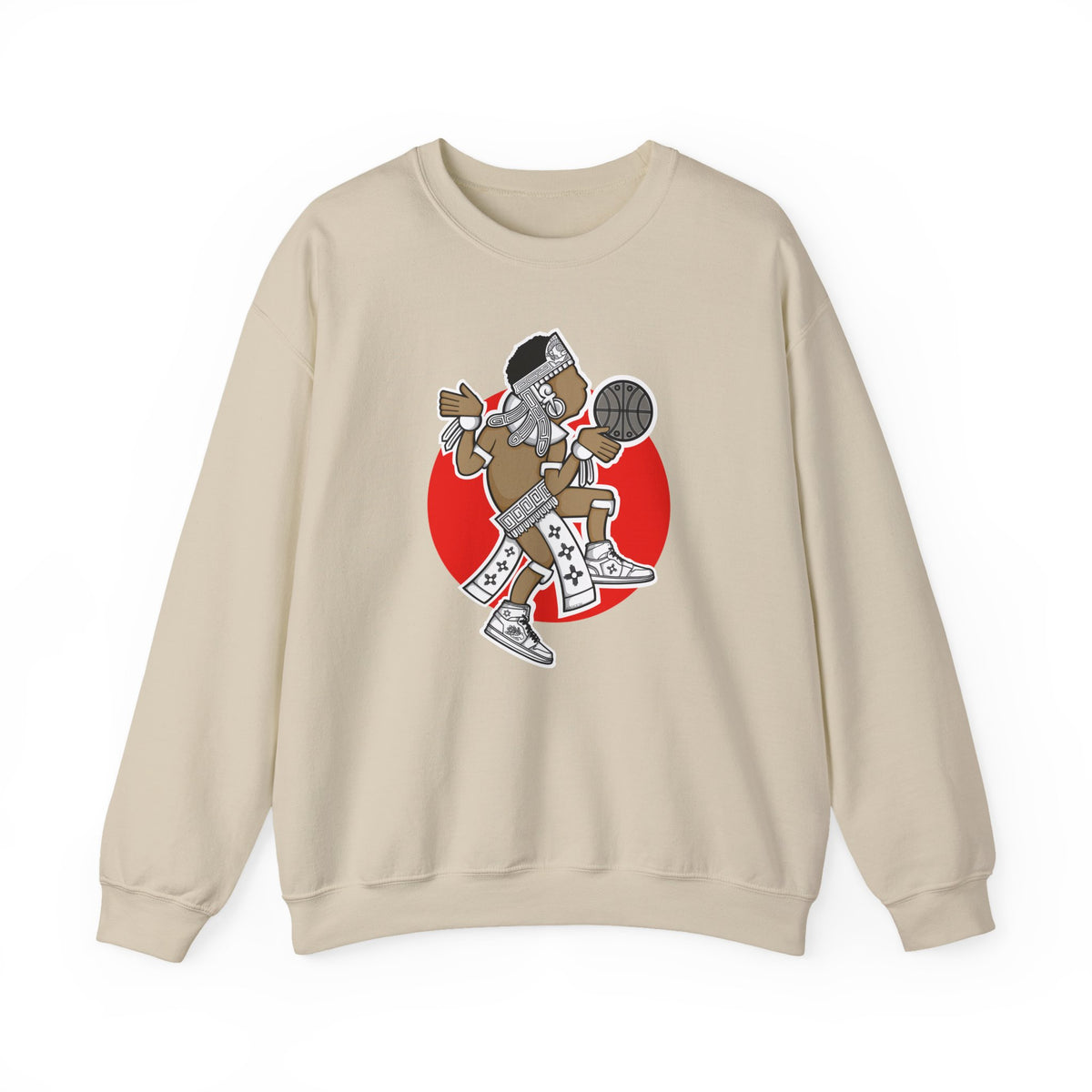 Aztec Hooper (Red) – Original Aztec Wear Basketball Fleece Crewneck Sweatshirt