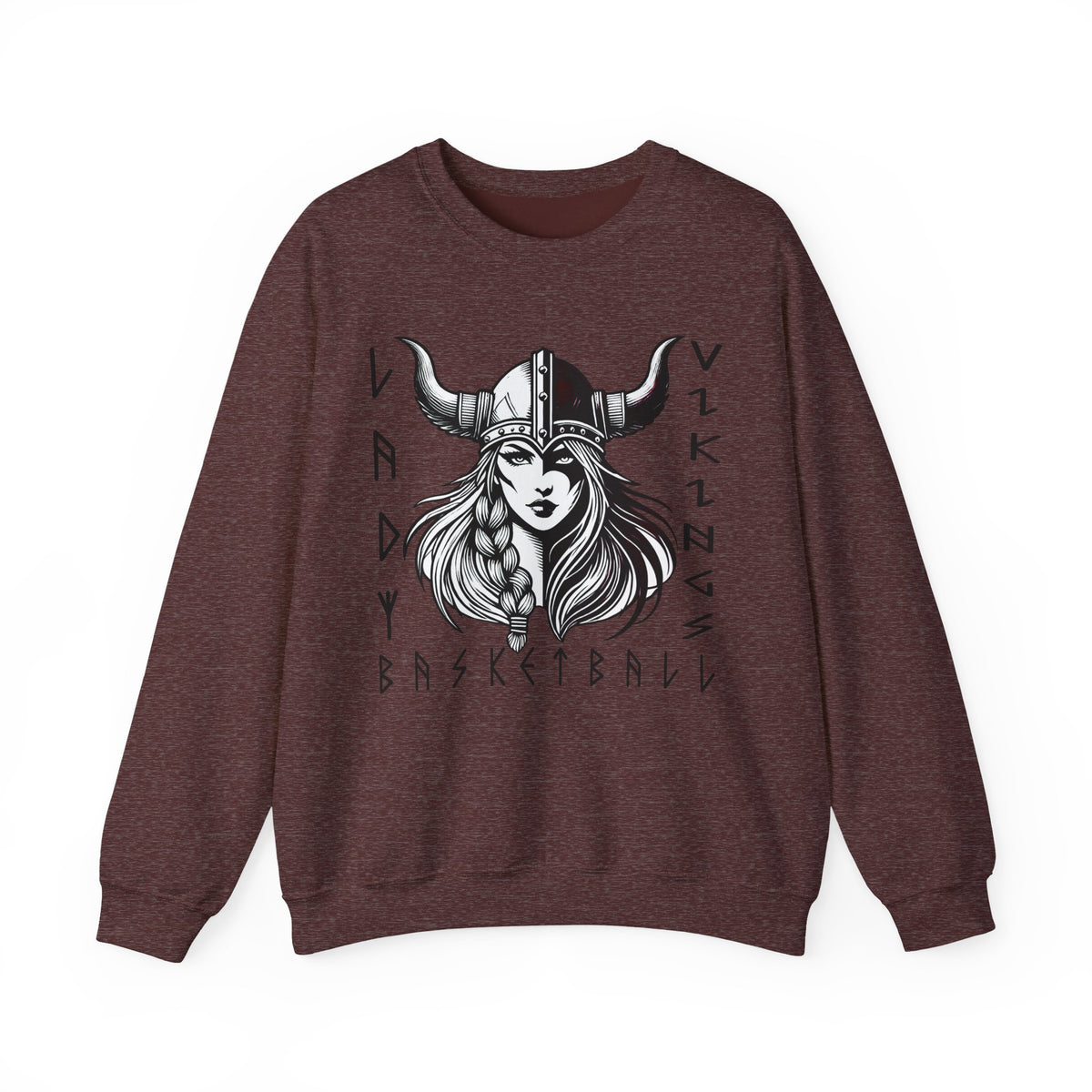 Valley Lady Vikings Basketball Norse Warrior Spirit Fleece Crewneck Sweatshirt
