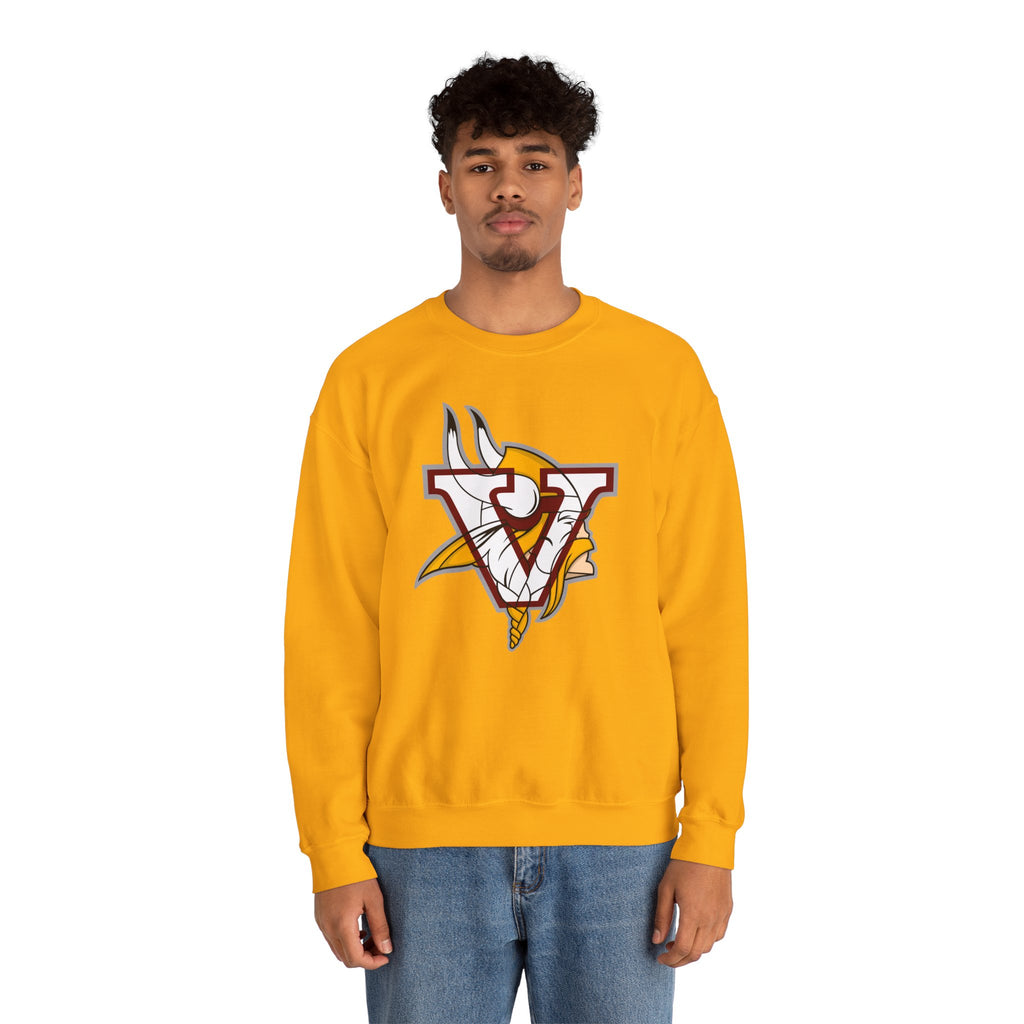 Valley Vikings Classic Logo Spirit Fleece Crewneck Sweatshirt